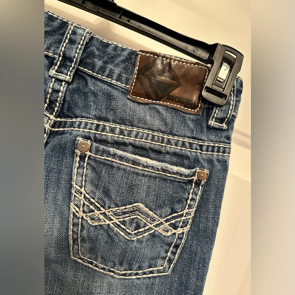 🔥 Rock & Roll Cowboy Denim Boys Bootcut Jeans | Size 12R - Picture 5 of 9